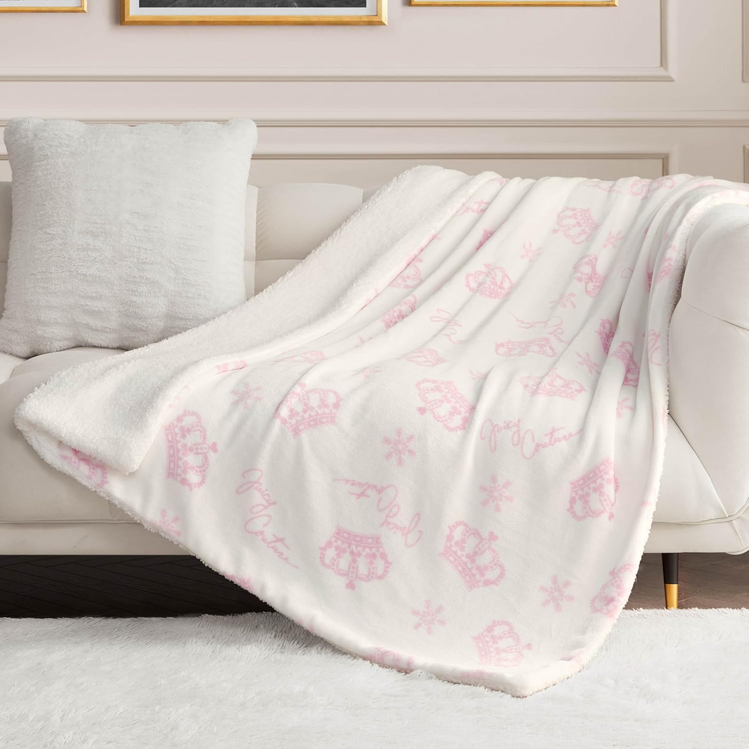 Juicy Couture Sherpa Throw 50"x60" - Gallery 6