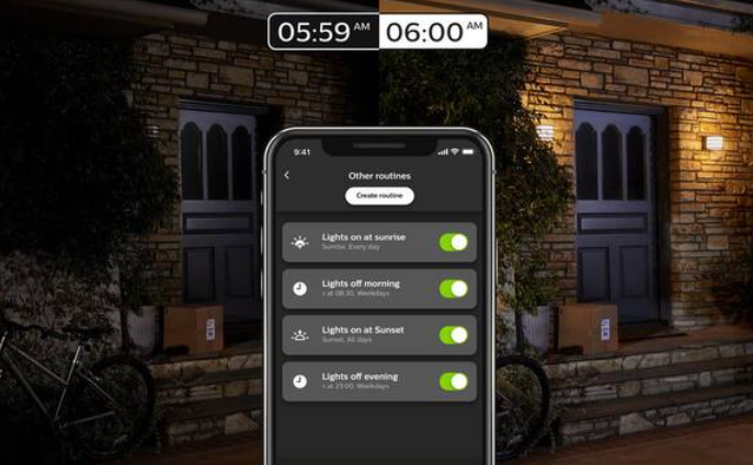 Philips Hue White Inara Black Outdoor LED Wall Lantern - Gallery 12