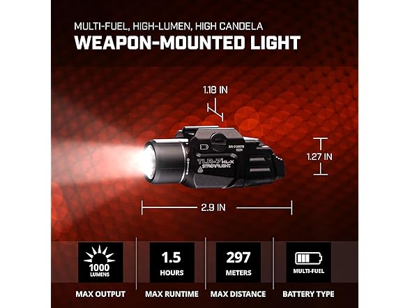 StreamLight 1000 Lumens TLR-7 HL-X USB LED Weapon Ligh