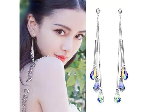 Daily New Long Shape Fringed Crystal