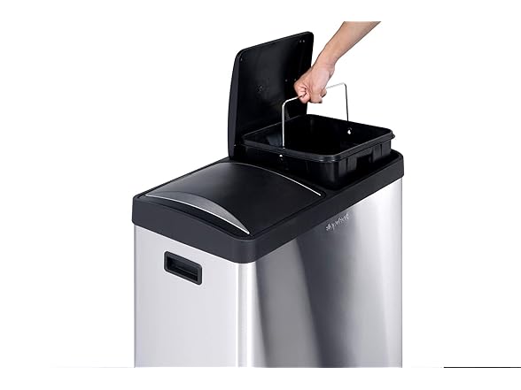 Step N' Sort The 16 Gal. 2-Compartment SS Trash Bin