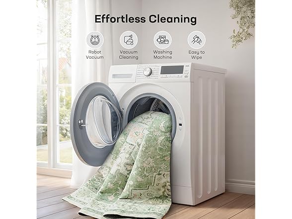 Marsail 8'x10' Machine Washable Area Rug