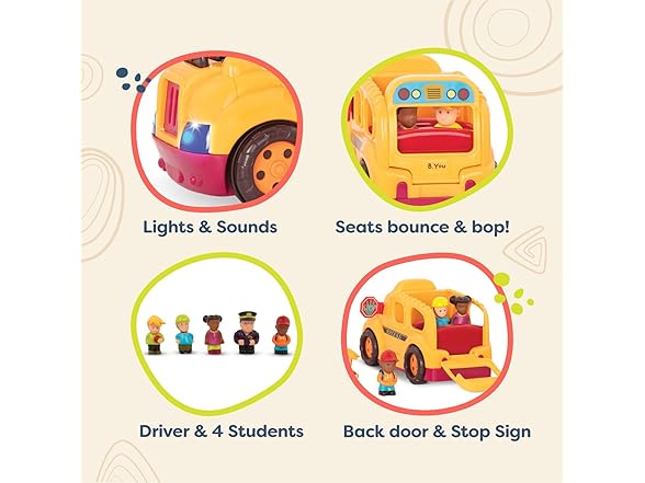 B. toys – Interactive Yellow School Bus Toy