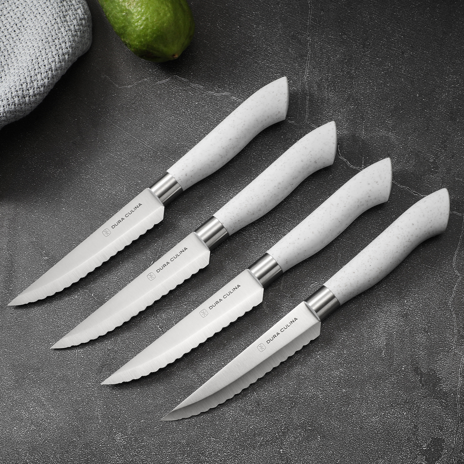 Eco-Friendly 4 or 8 Pc Micro Serrated Steak Knife Set - Gallery 24