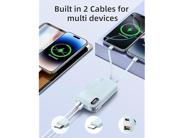 RORRY 10000mAh Power Bank w/ Wall Plug 22.5W