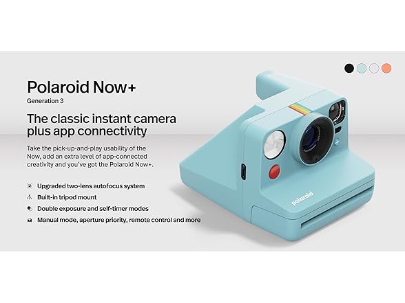 Polaroid Now+ 3rd Generation I-Type Instant Film Camera