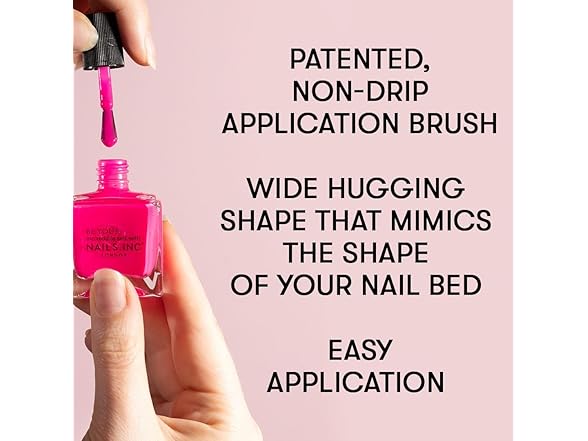 Nails Inc 45 Second Speedy Gloss, Coral Pink, 0.47 Fl Oz