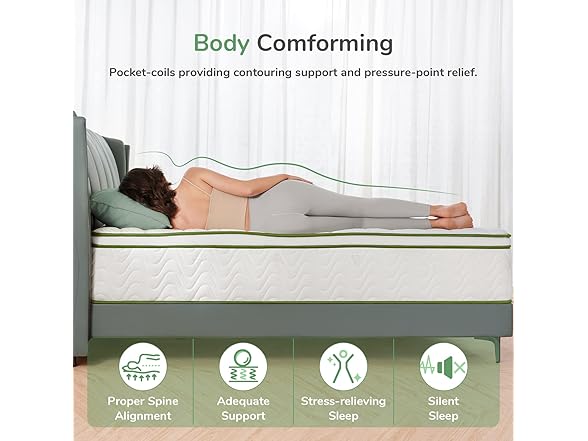 Novilla King 12 Inch Gel Memory Foam Hybrid Mattress