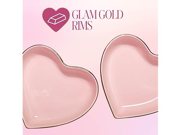 Paris Hilton 2-Piece Heart Dish Set,Pink
