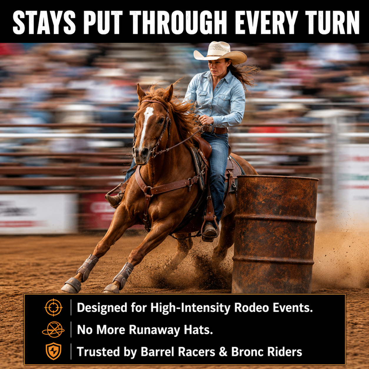 Cowboy Hat Cinch Anti-Slip - Gallery 7