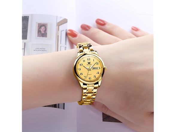 OLEVS Women’s Day Date Steel Watch