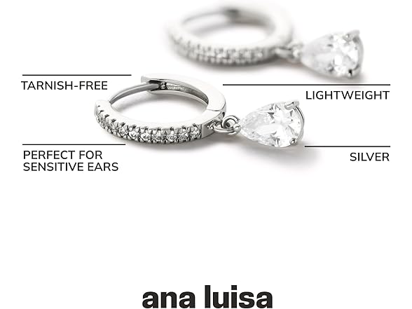 Ana Luisa Hoop Drop Earrings 14K Gold
