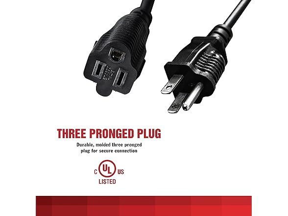 iWork 25 Ft Black Extension Cord 3 Prong