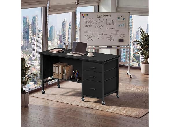Rolling Teacher Desk with File Drawer