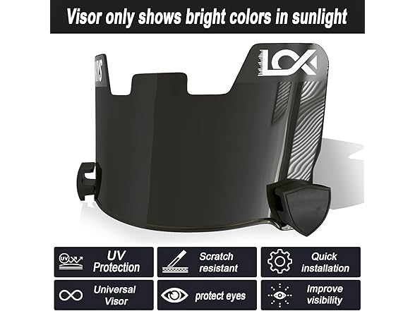 LOKIYS Football Visors, 2-Pack, Black