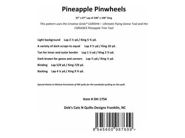 Deb's Cats N Quilts Pattern - Pineapple