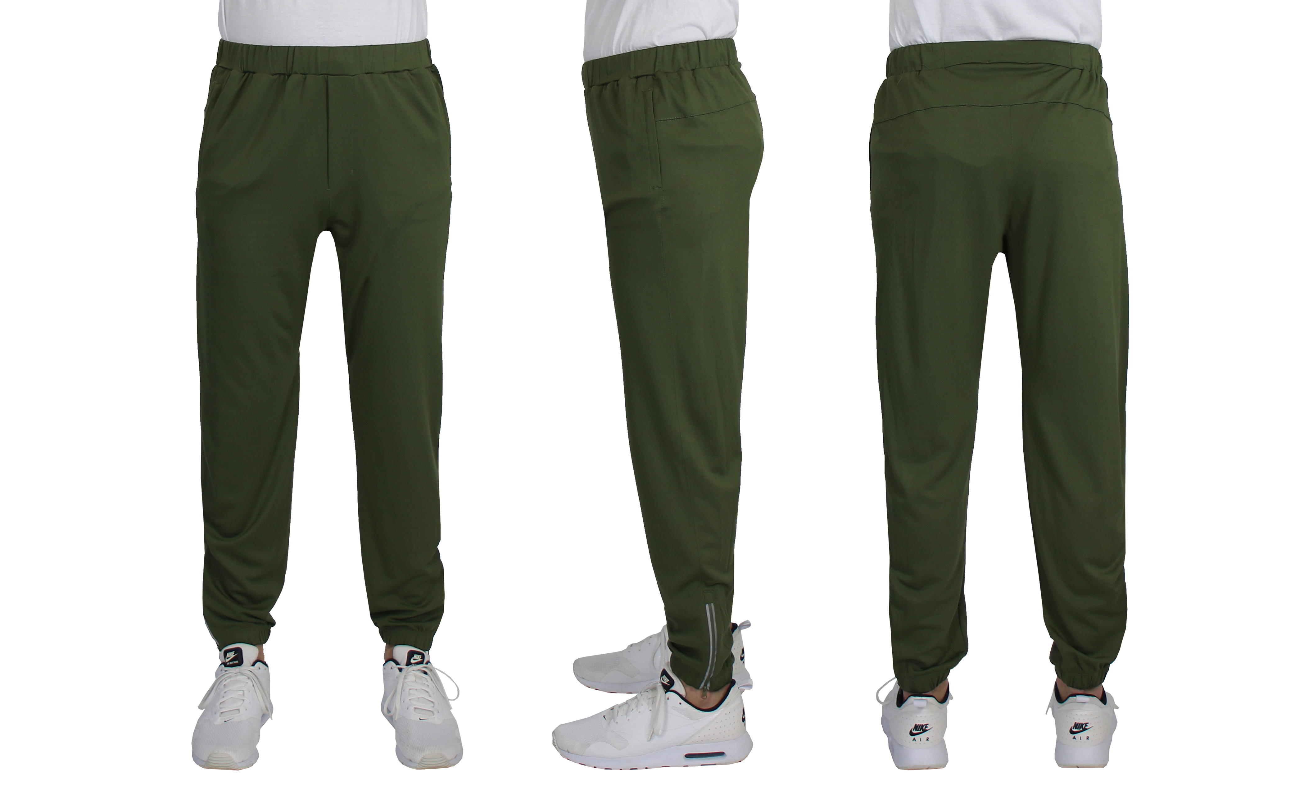 3Pk Asst Mens Active Pants w-Ankle Zippers - Gallery 12