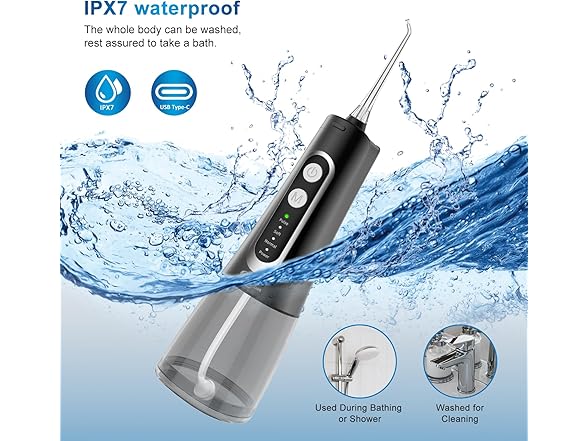 JNGOODS Cordless Water Dental Flosser