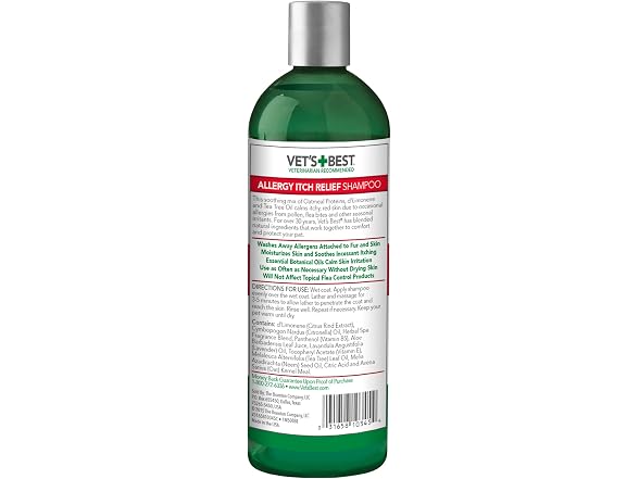 Vet's Best Allergy Itch Relief Dog Shampoo w