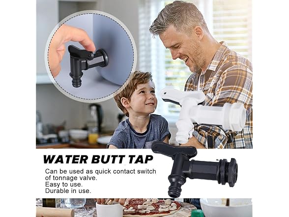 Generic GAR-87 2pcs Water Butt Tap Hose Connector