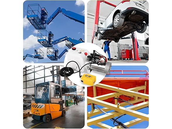 LFGUD 12V Hydraulic Power Unit 3200 PSI, Doubl