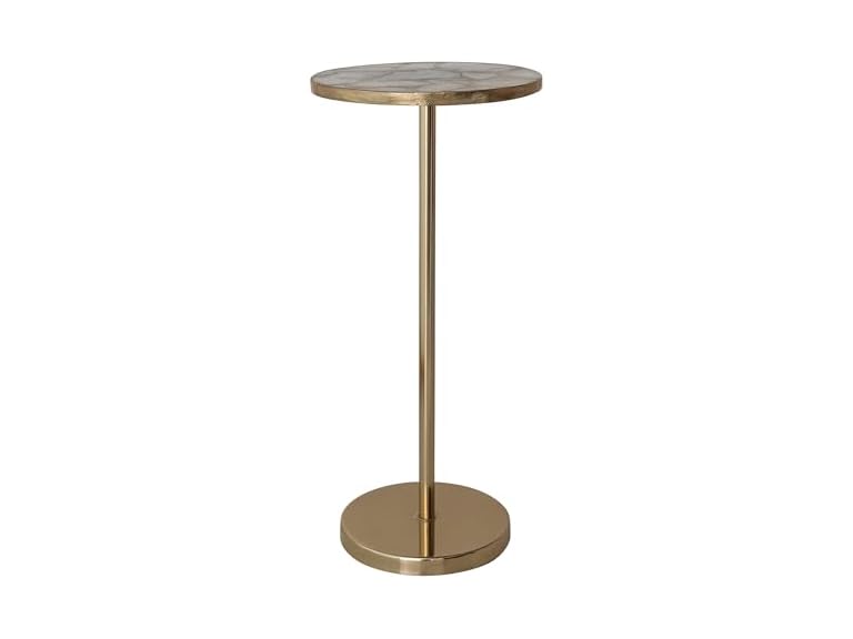 Creative Co-Op Martini Table Agate Gold