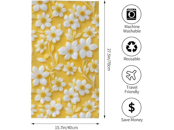 Ouqiuwa Soft Yellow and White Flowers Hand