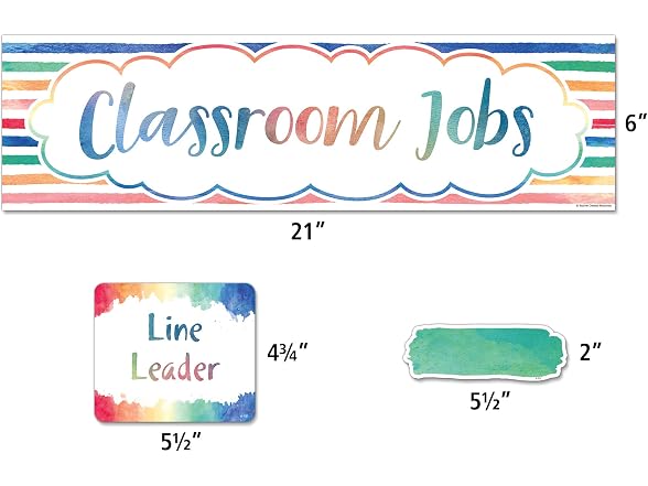 Teacher Created Resources Watercolor Classroom Jobs