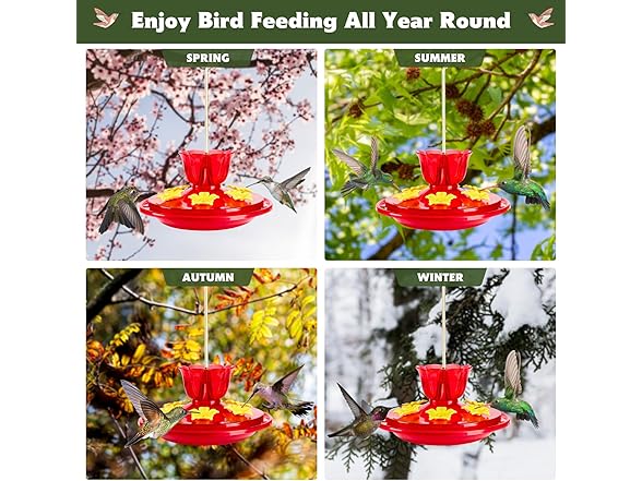 SIXTOYZF Plastic Hummingbird Feeders