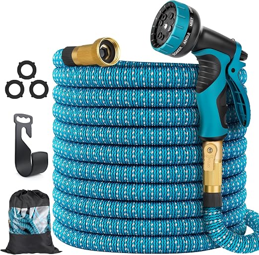Expandable Garden Hose 50ft w/ 10 Nozzle- Choose Color - Gallery 9