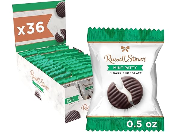 Russell Stover Dark Choc Mint Patties 36