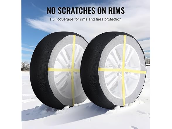 VEVOR Thickened Snow Socks for Tires, Full Coverage