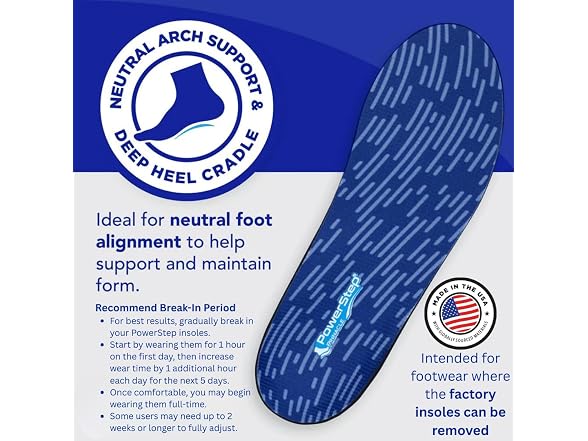 PowerStep Pinnacle Arch Support Insoles