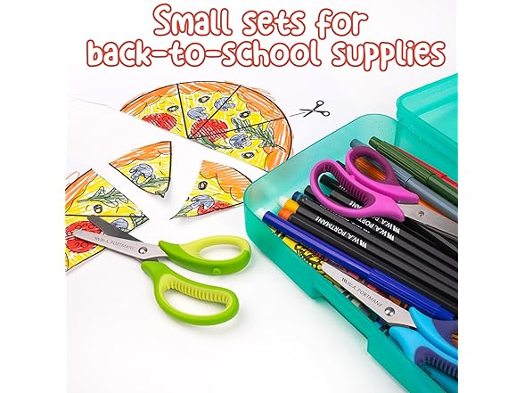24 Pack Blunt Scissors for Kids
