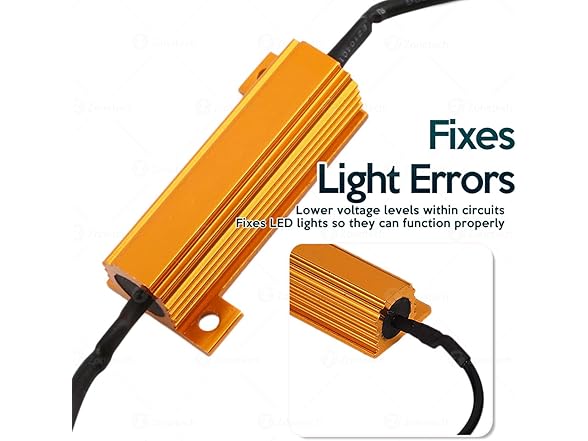 Zone Tech LB0072-8 50w 60HM Led Load Resistor Yellow