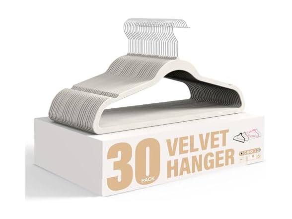 Simple Deluxe Velvet Hangers 30 Pack