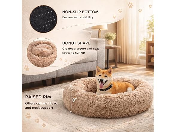 FITION Dog & Cat Bed for Indoor, 24in