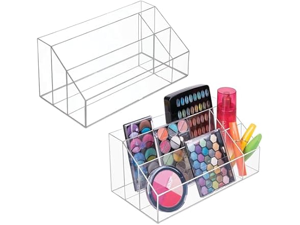 iDesign 5-Section Makeup Organizer Clear