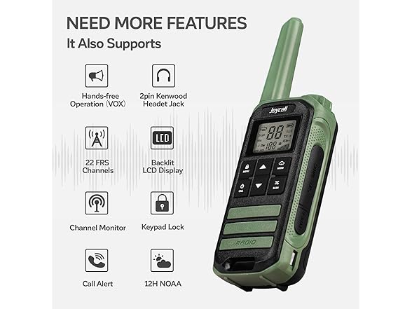 (2 PACK) Joycall Walkie Talkies Long Range