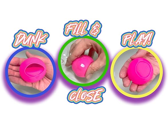 Reusable Water Balloons - 36 pack (12 3-packs)