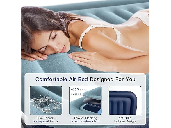 Lavisx Queen Air Mattress 18” with Built in Pump