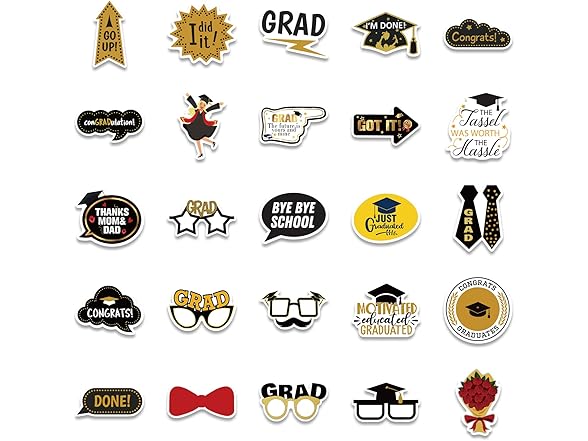 QQUK Graduation Season Stickers Decals