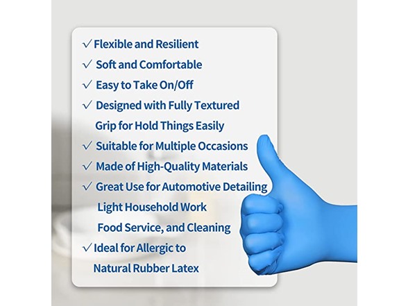 1000ct Blue Nitrile Gloves - Gallery 8