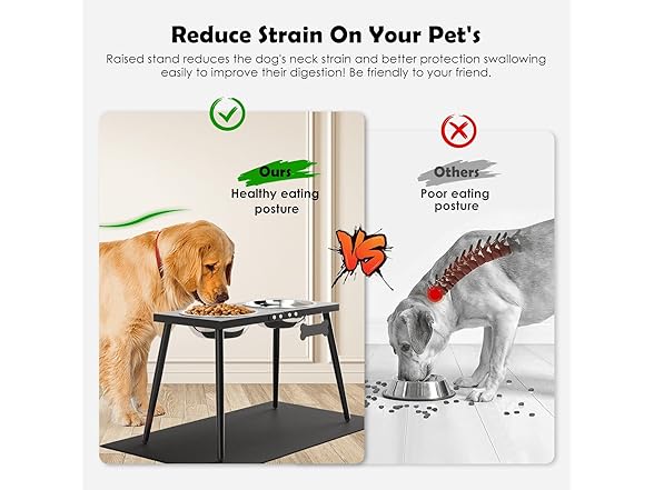 ADENGL Metal Elevated Dog Bowls