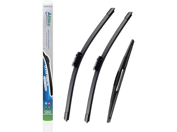 ATTKE 3 Wipers Front Windscreen Wiper Blades
