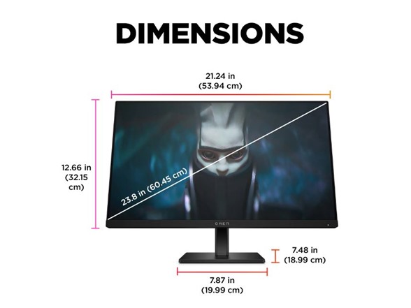 HP OMEN 23.8" FHD IPS 165Hz Gaming Monitor