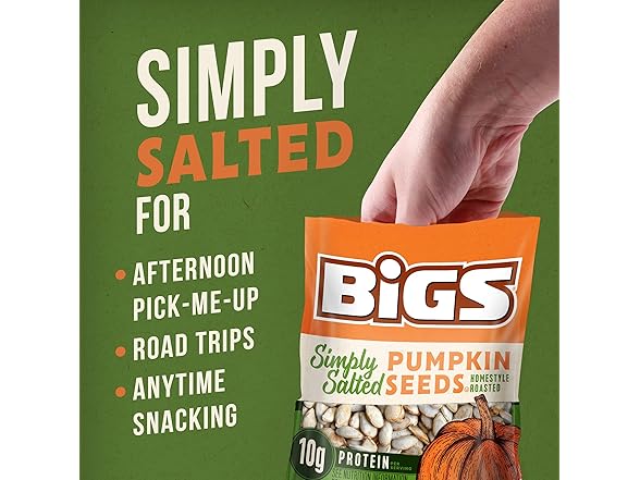 BIGS Pumpkin Seeds, Simply Salted Homestyle 5 oz
