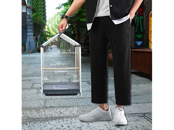Bird Carrier Travel Cage, 21 inch with Wooden Perch