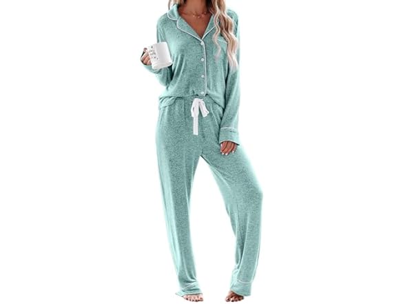 Women's Long Sleeve Pajama Sets, XXL