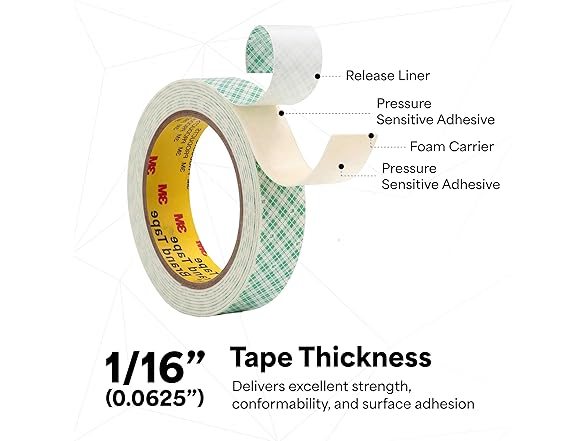 3M Natural Polyurethane Double Coated Foam Tape